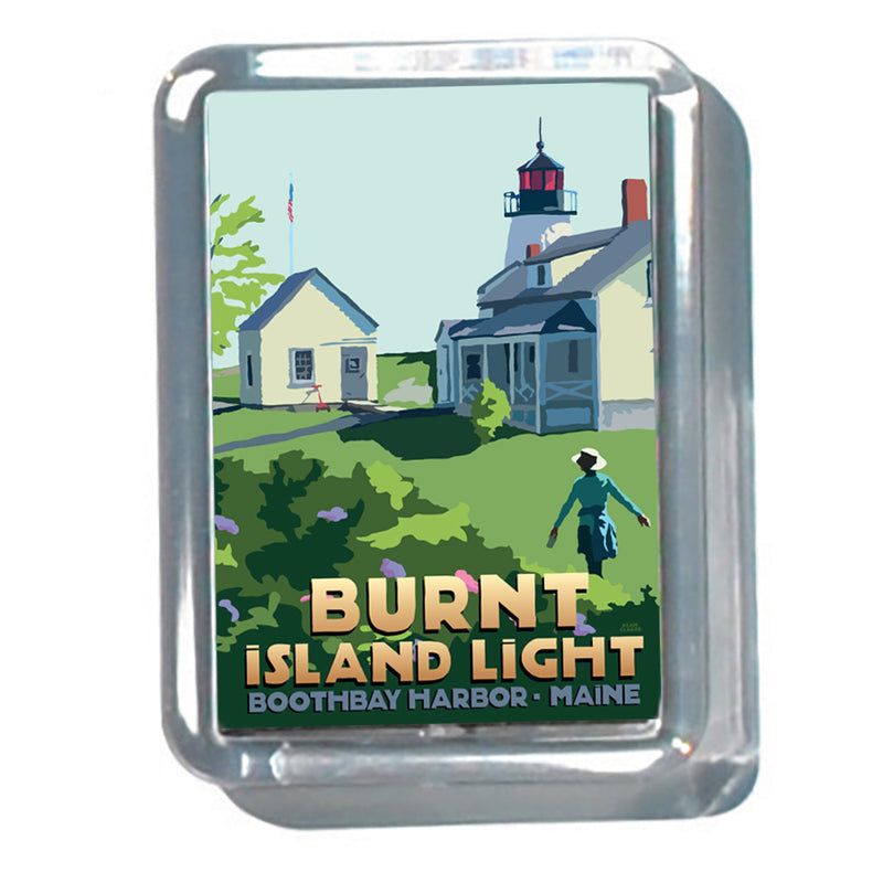 Summer On Burnt Island Light 2" x 2 3/4" Acrylic Magnet