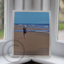 An Introspective Walk on a cape Cod Beach 8" x 10" Travel Poster - Maine