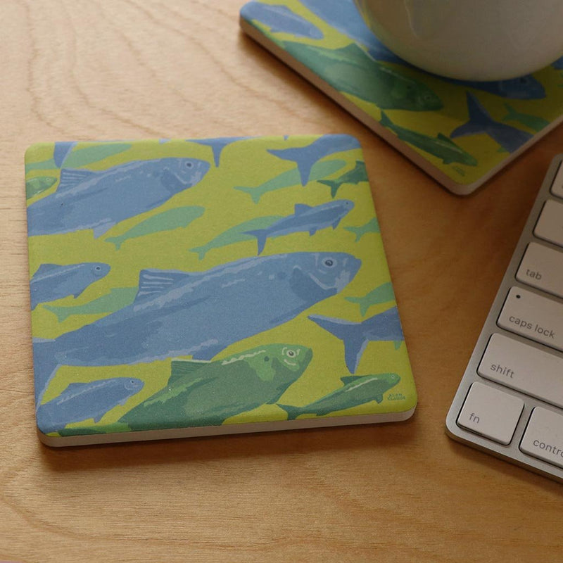 Alewives On The Move Art Drink Coaster