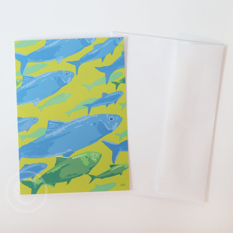 Alewives On The Move 5" x 7" Notecard - Maine