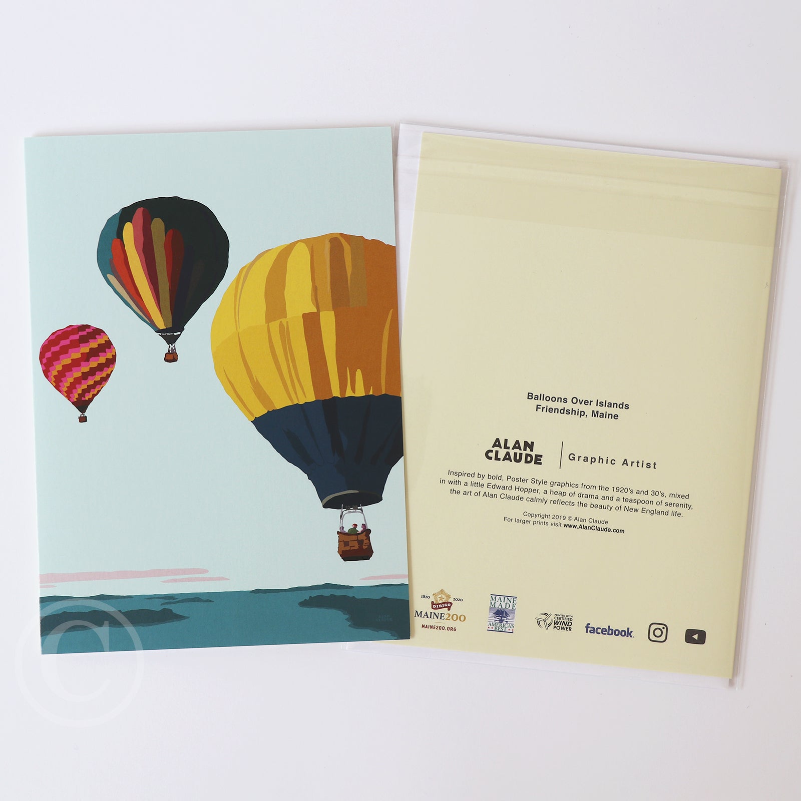 Balloons Over Islands Notecard 5" x 7" - Maine