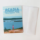 Bec's Walk on Cadillac Mountain 5" x 7" Notecard - Maine
