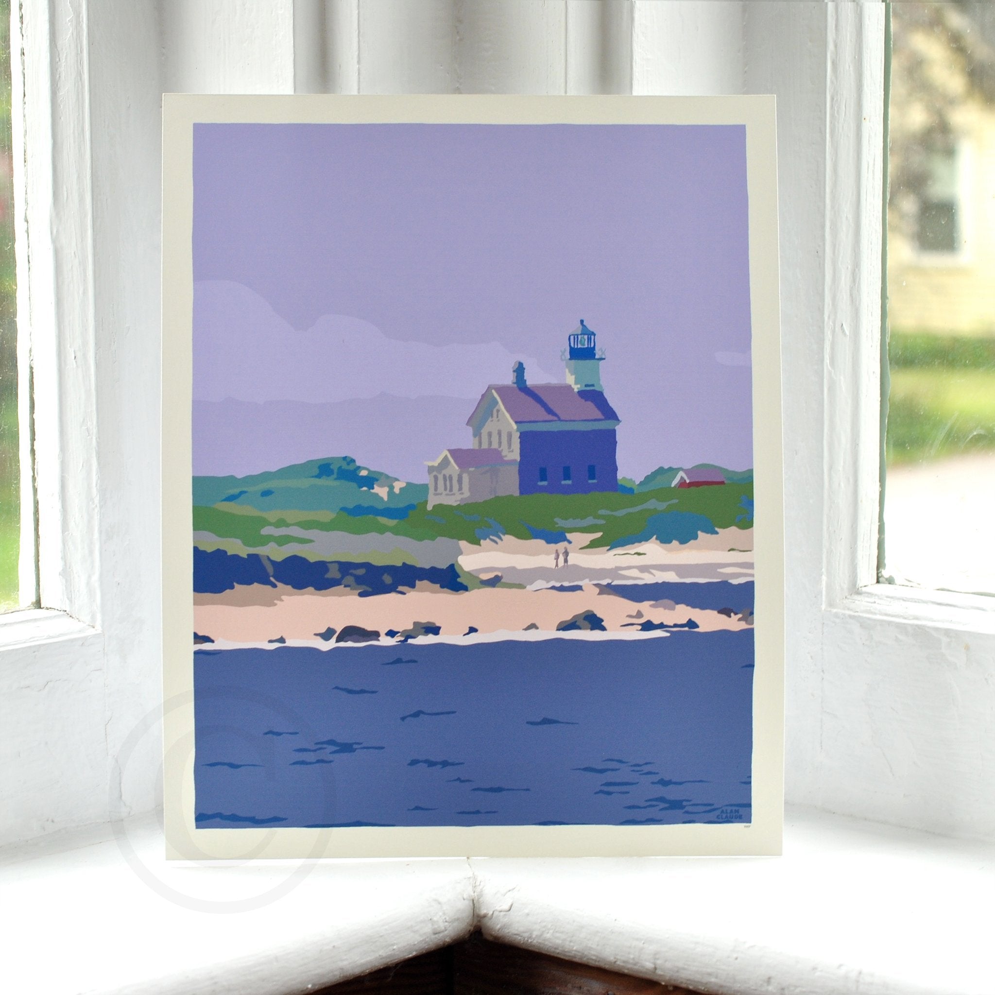 Block Island North Light Art Print 8" x 10" Wall Poster - Rhode Island