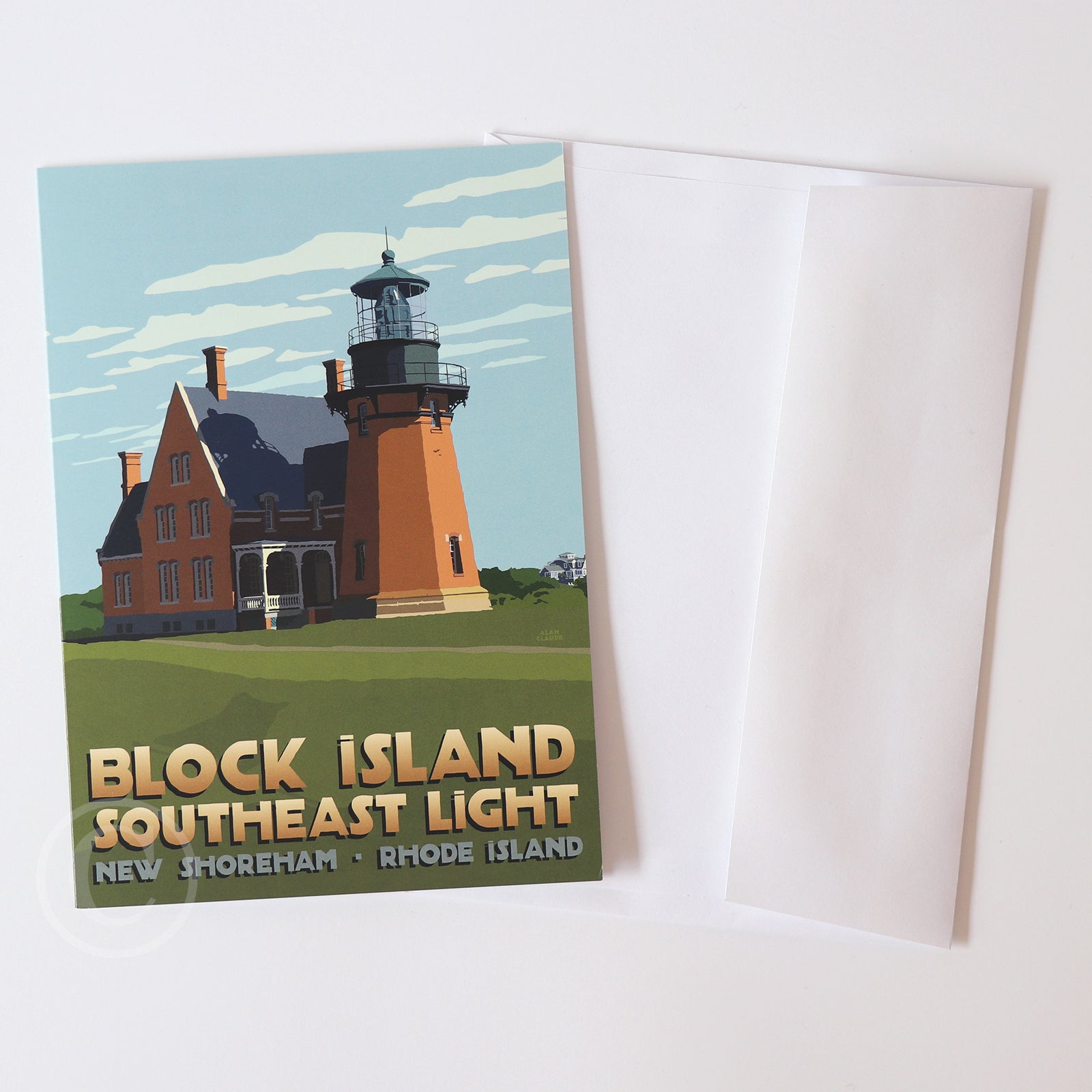 Block Island Southeast Light Notecard 5" x 7"  - Rhode Island