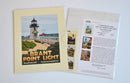 Brant Point Light Art Print 8" x 10" Travel Poster - Massachusetts
