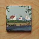 Camden Lighthouse Art Drink Coaster - Maine