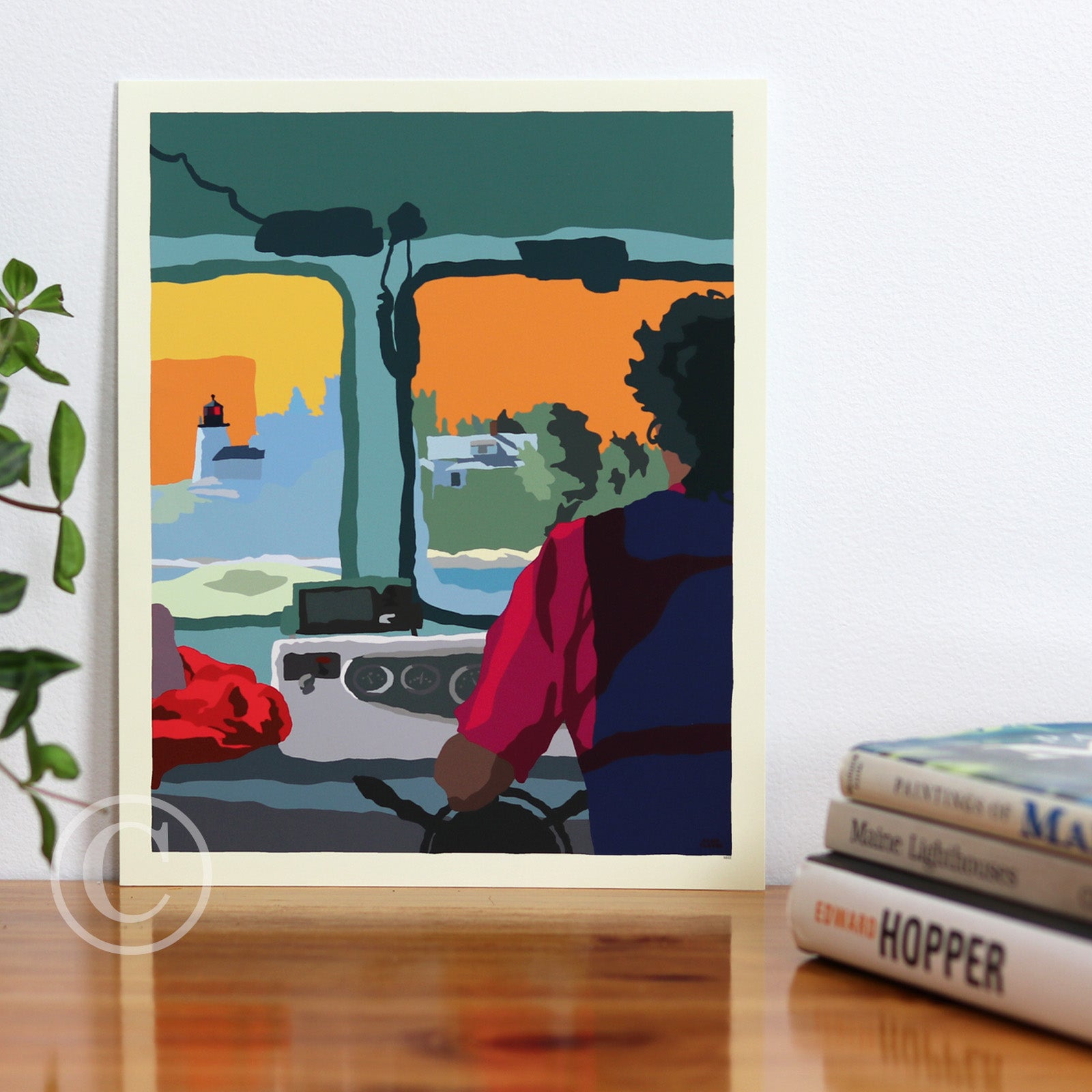 Cruisin' Towards the Light Art Print 8" x 10" Wall Poster By Alan Claude