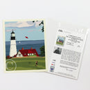 Fly Kite Fly at Portland Head Light Art Print 8" x 10" Wall Poster By Alan Claude