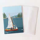 Hoist The Sail Art Print 5" x 7" Notecard - Maine