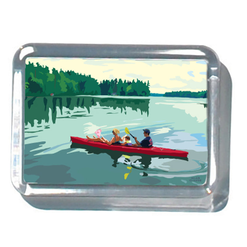 Kayaking On A Lake 2" x 2 3/4" Acrylic Magnet