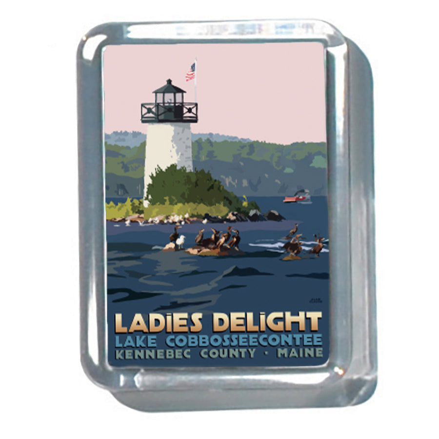 Ladies Delight Lighthouse 2" x 2 3/4" Acrylic Magnet - Maine