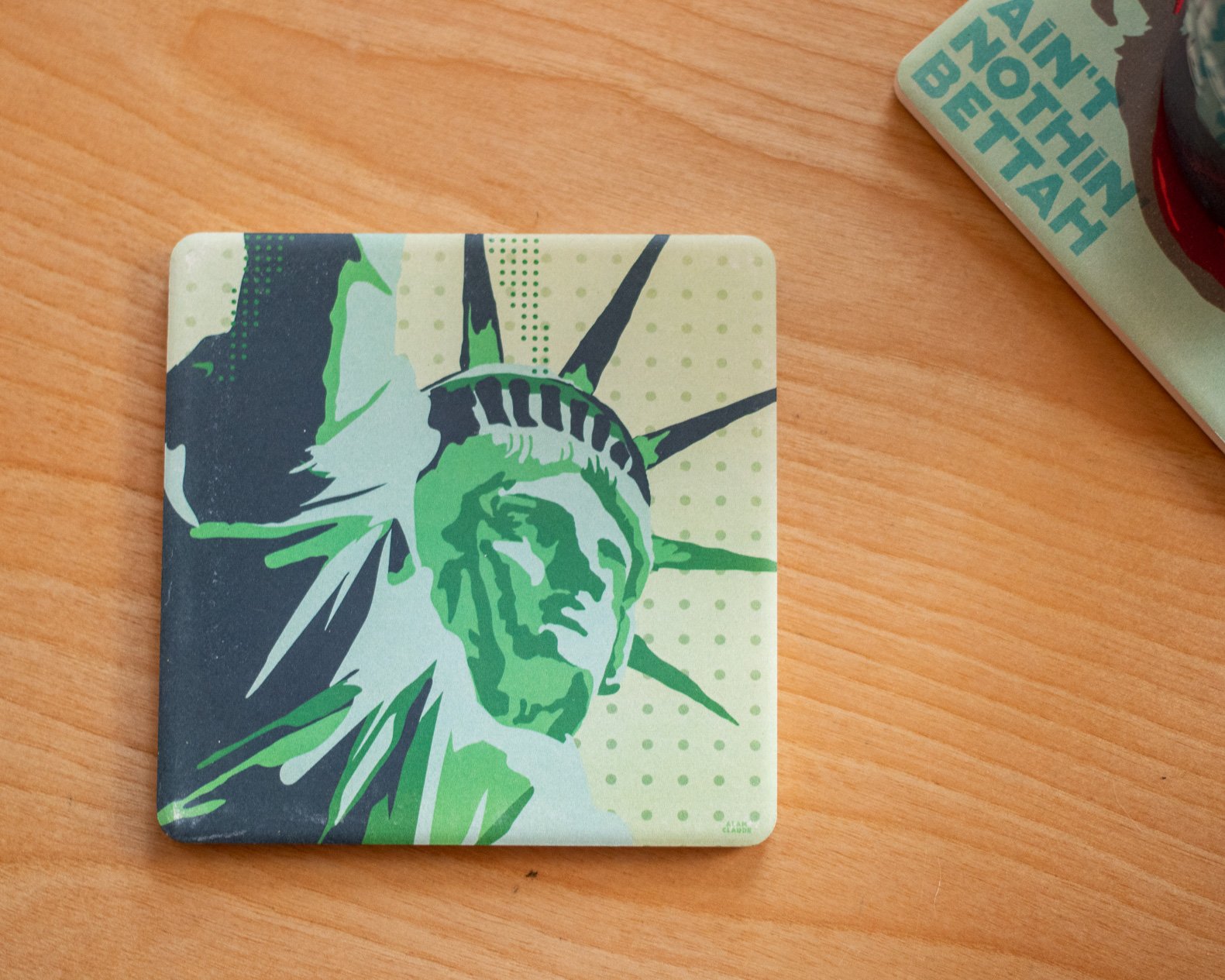 Statue Of Liberty Art Drink Coaster - New York