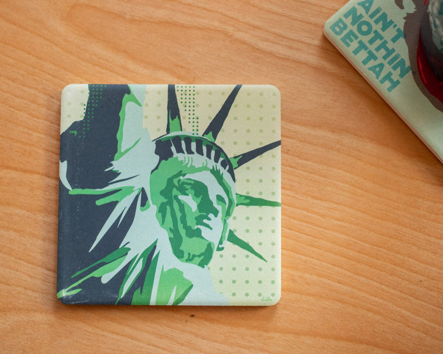 Statue Of Liberty Art Drink Coaster - New York
