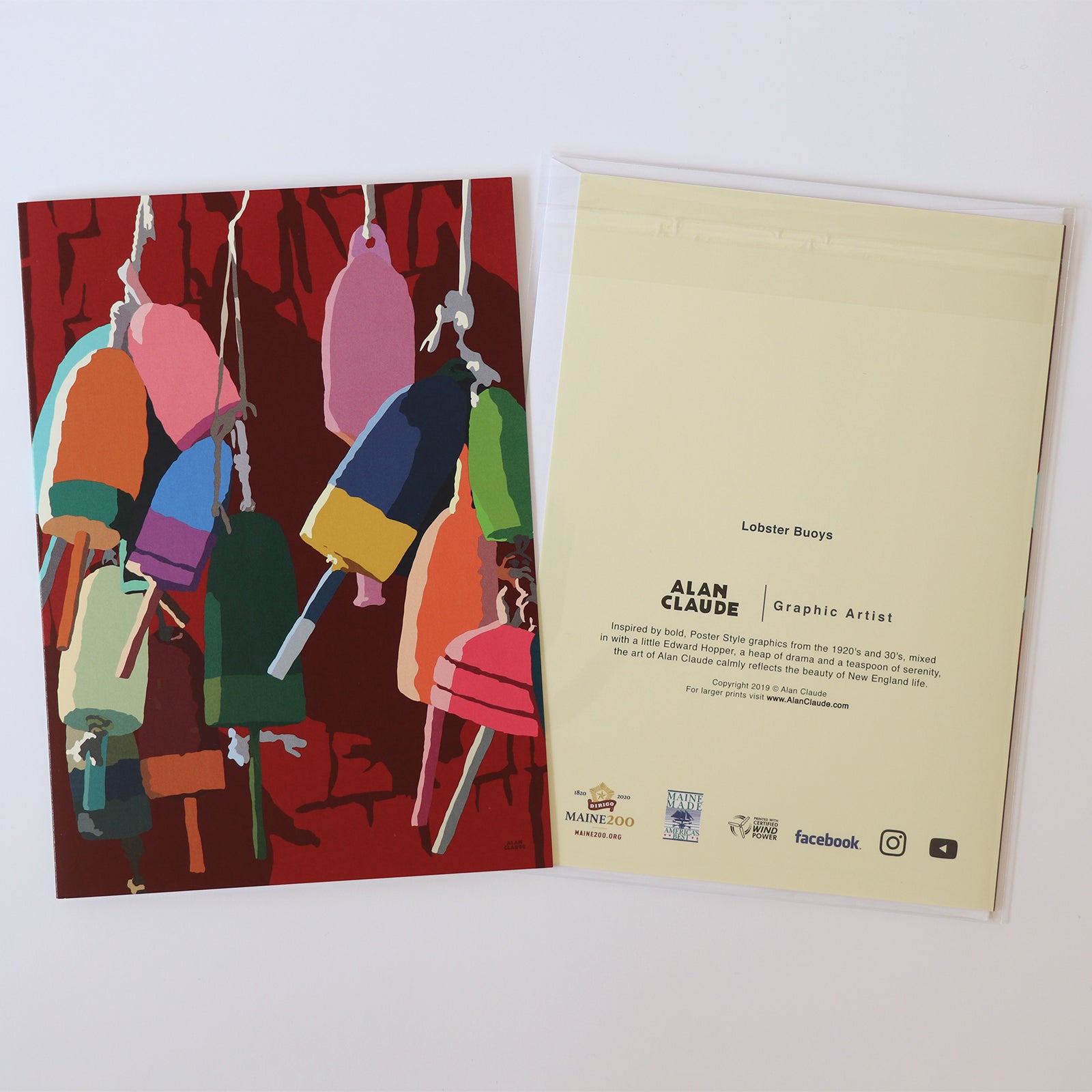 Lobster Buoys Notecard 5" x 7" - Maine