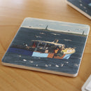 Lobstering at Cape Ann Art Drink Coaster - Massachusetts