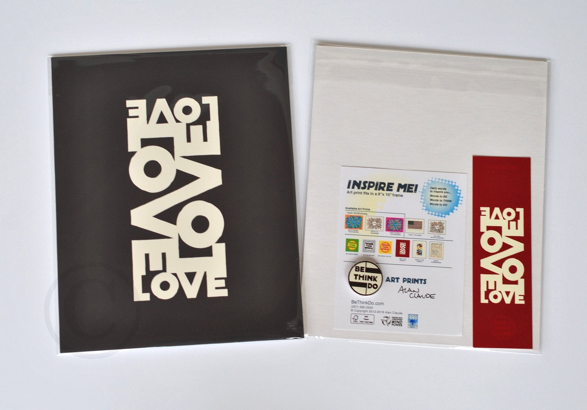 Love Energy - Graphite Art Print 8" x 10" Wall Poster