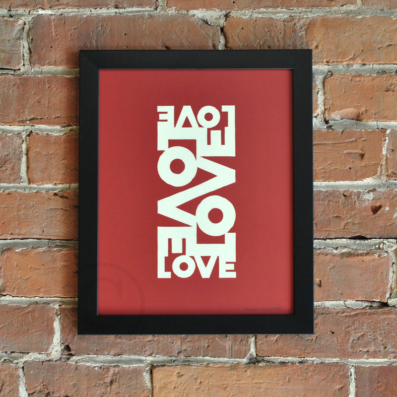 Love Energy - Red Art Print 8" x 10" Framed Poster