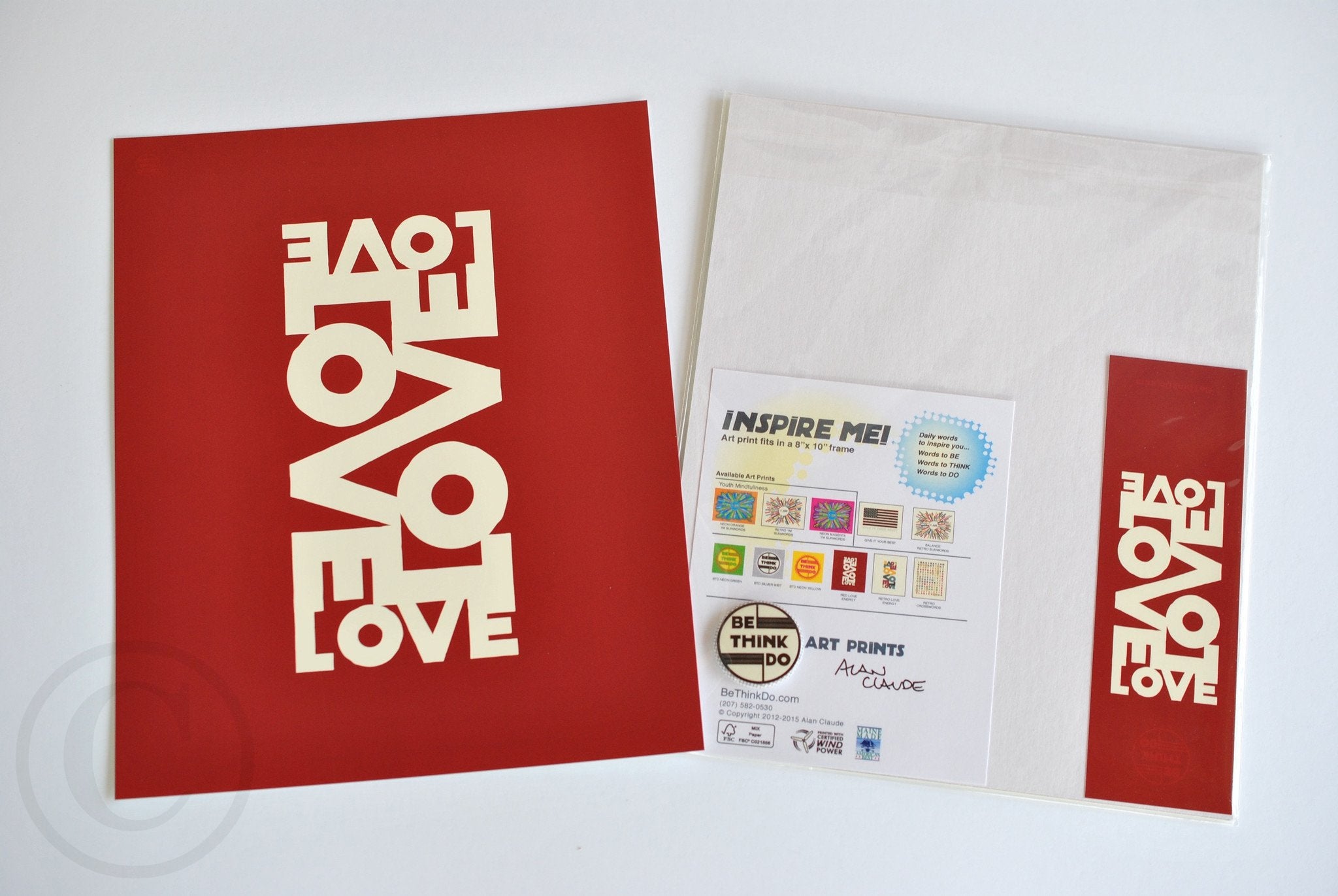 Love Energy Red Art Print 8" x 10" Wall Poster