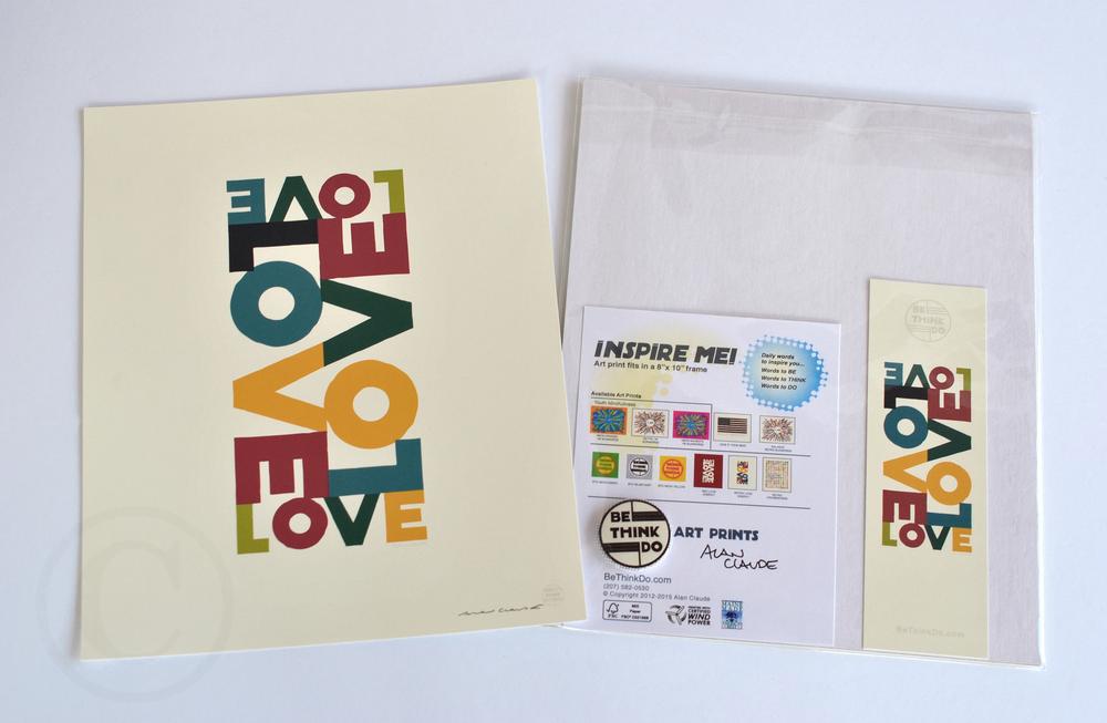 Love Energy - Retro Art Print 8" x 10" Wall Poster