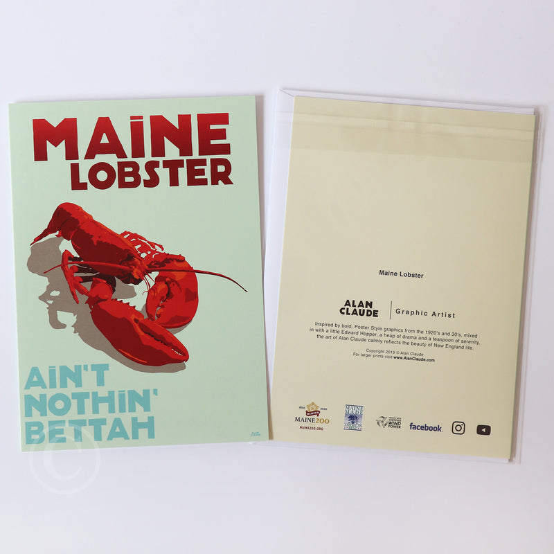 Maine Lobster Notecard 5" x 7"  - Maine
