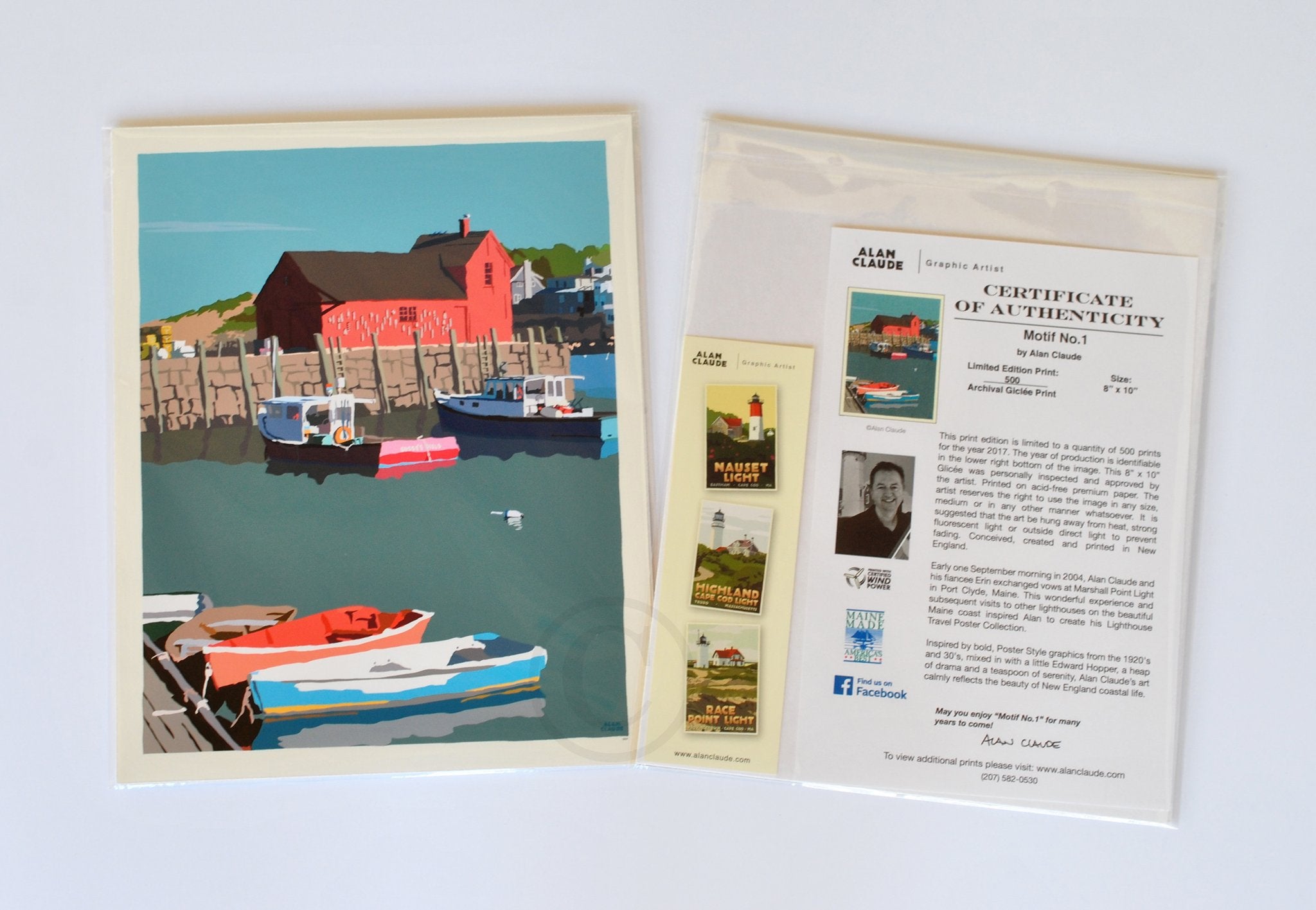 Motif #1 version A Art Print 8" x 10" Wall Poster - Massachusetts