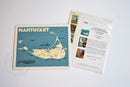 Nantucket Map Art Print 8" x 10" Travel Poster - Massachusetts