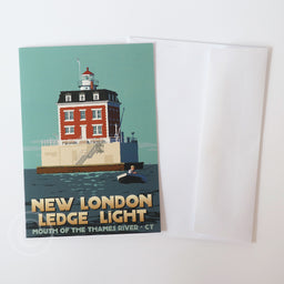 New London Ledge Light Notecard 5" x 7"  -Connecticut