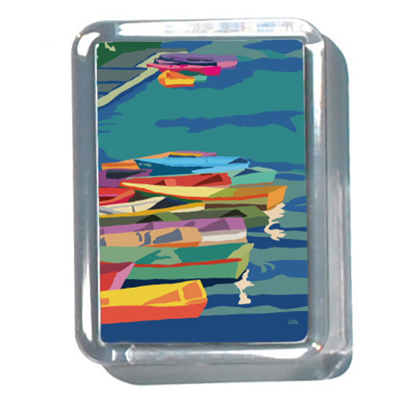Perkins Cove Dinghies 2" x 2 3/4" Acrylic Magnet - Maine