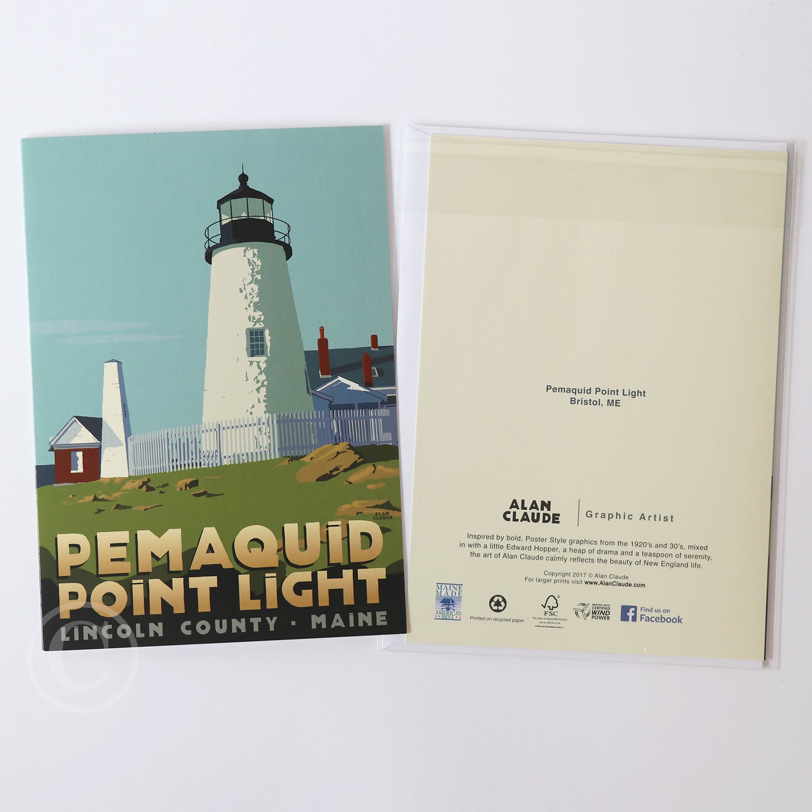 Pemaquid Point Light Notecard 5" x 7"  - Maine