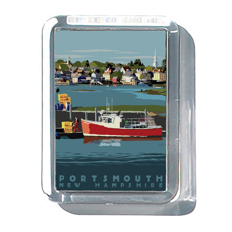 Portsmouth Lobster Boat 2" x 2 3/4" Acrylic Magnet - Maine