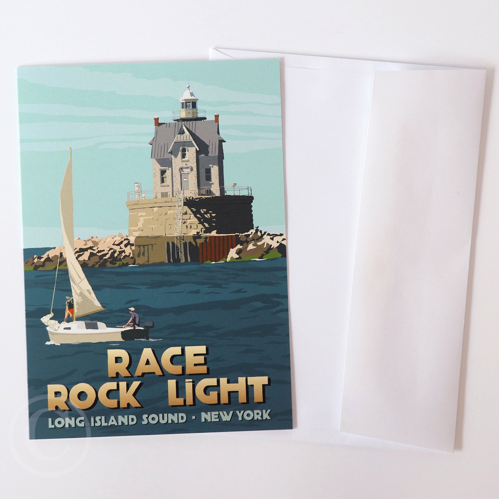 Race Rock Light  Notecard 5" x 7"  - New York
