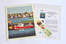 Red Lobster Boat Art Print 8" x 10" Wall Poster - New Hampshire