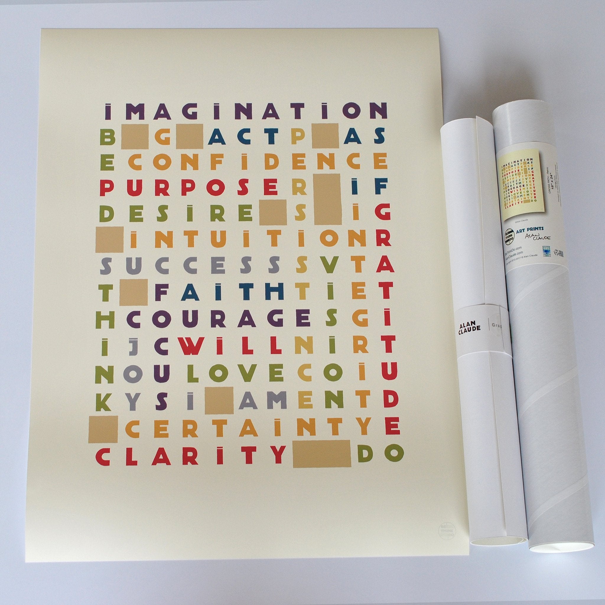 Cross Path Retro Art Print 18" x 24" Wall Poster