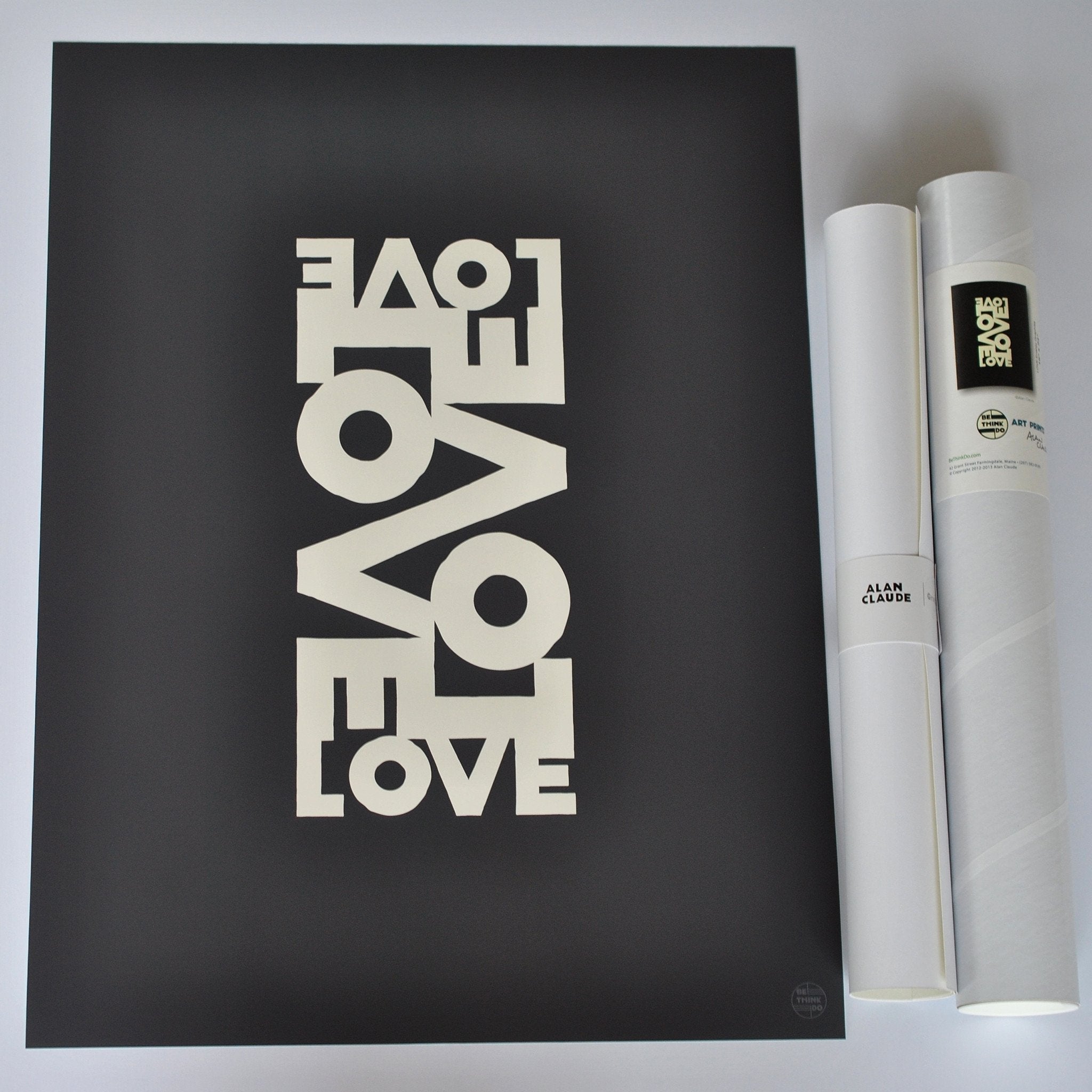 Love Energy - Graphite Art Print 18" x 24" Wall Poster