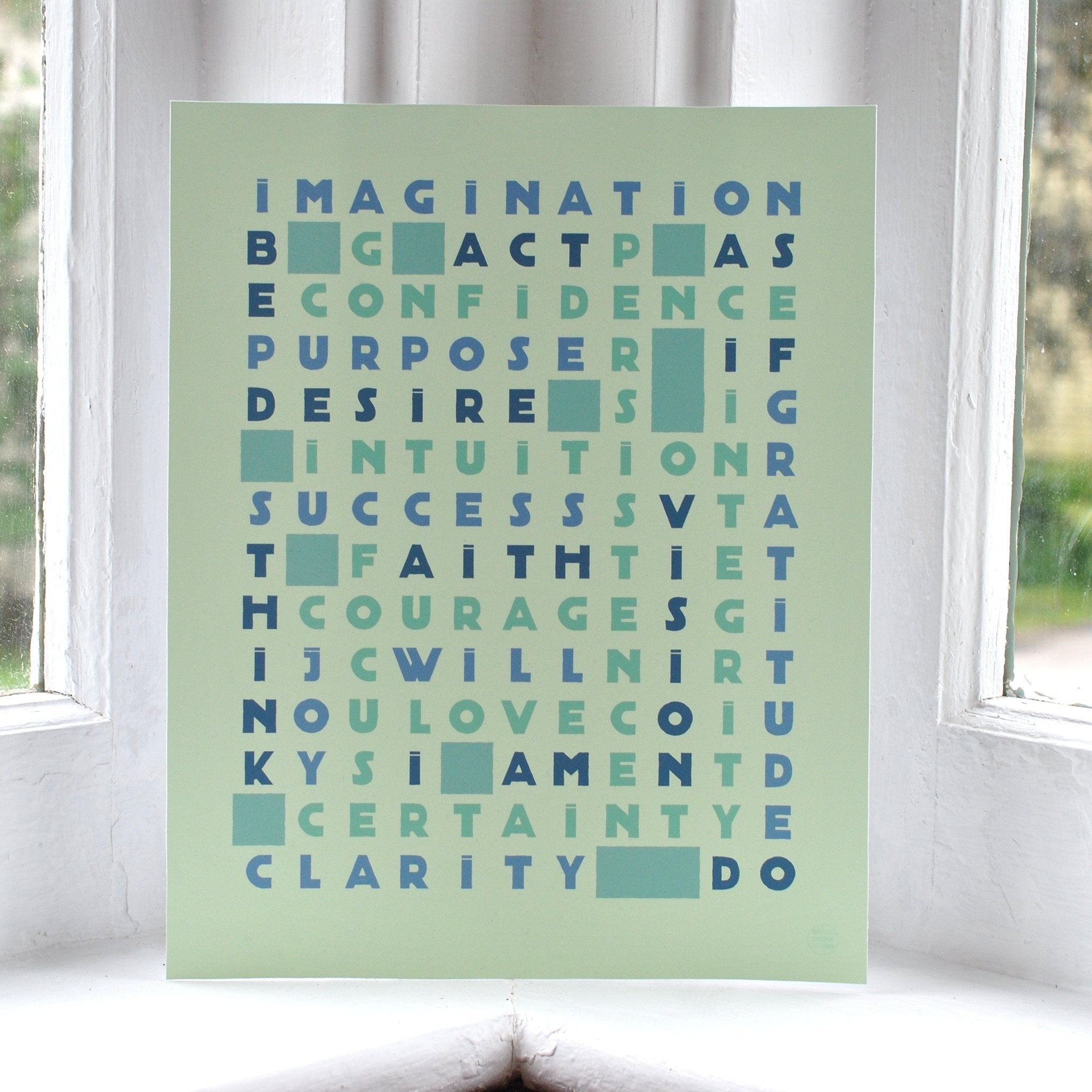 Cross Path Green Art Print 8" x 10" Wall Poster