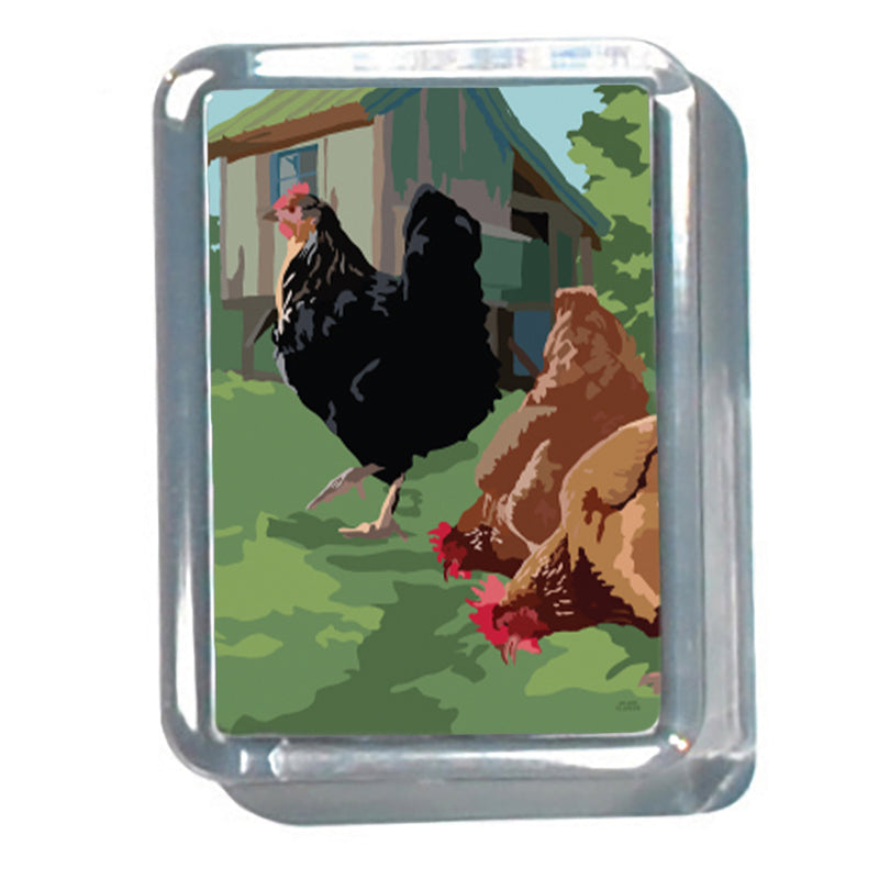 Spring Chickens 2" x 2 3/4" Acrylic Magnet - Maine