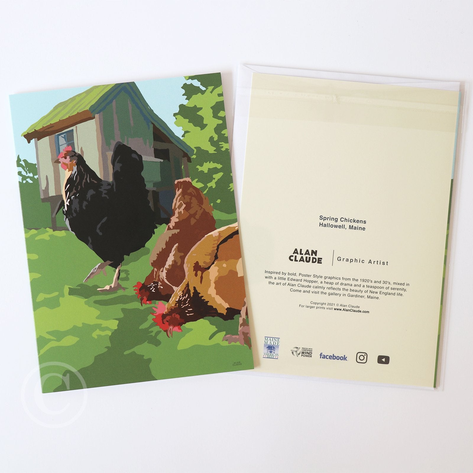 Spring Chickens 5" x 7" Notecard - Maine