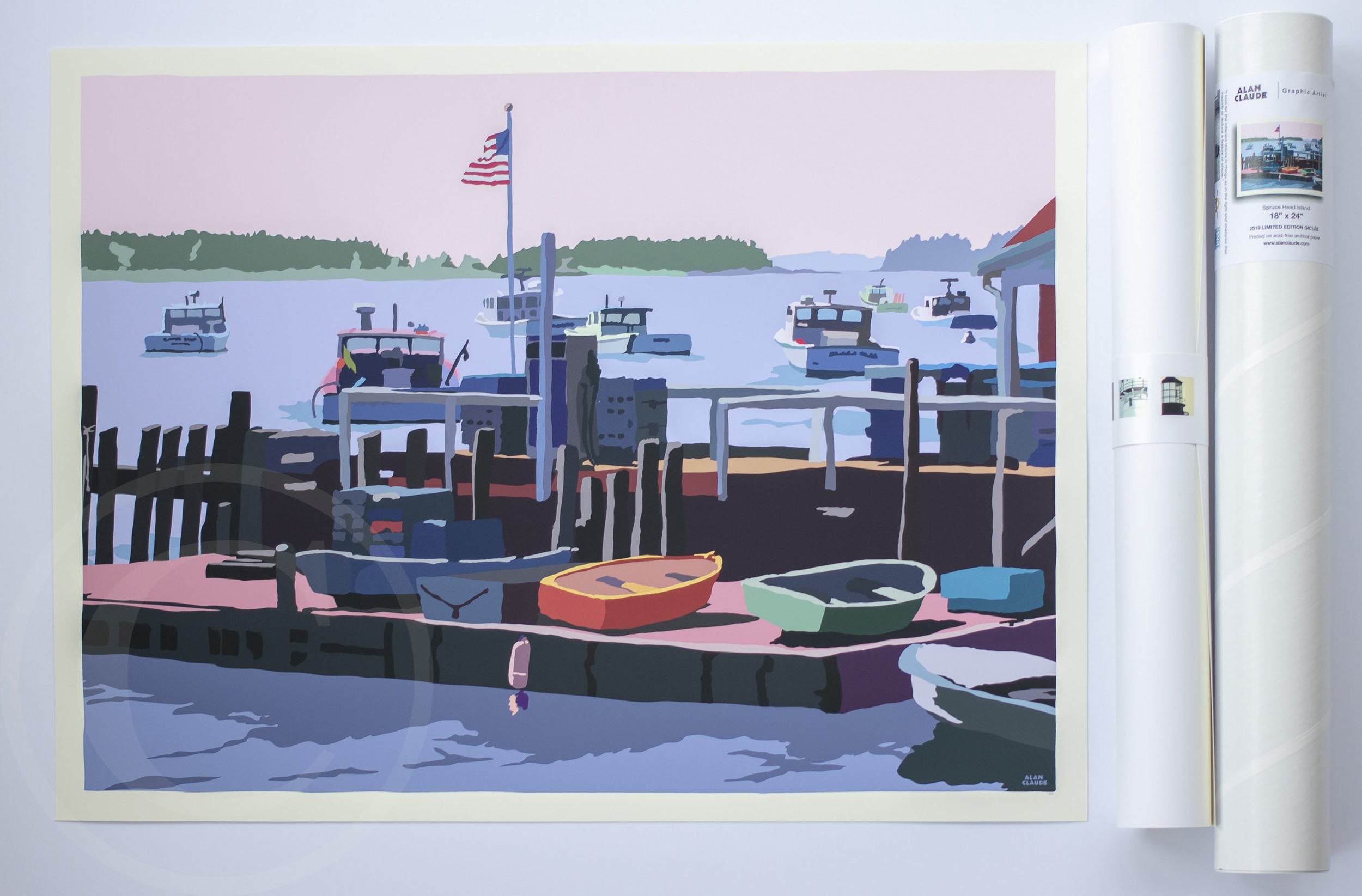 Spruce Head Island Art Print 18" x 24" Wall Poster - Maine