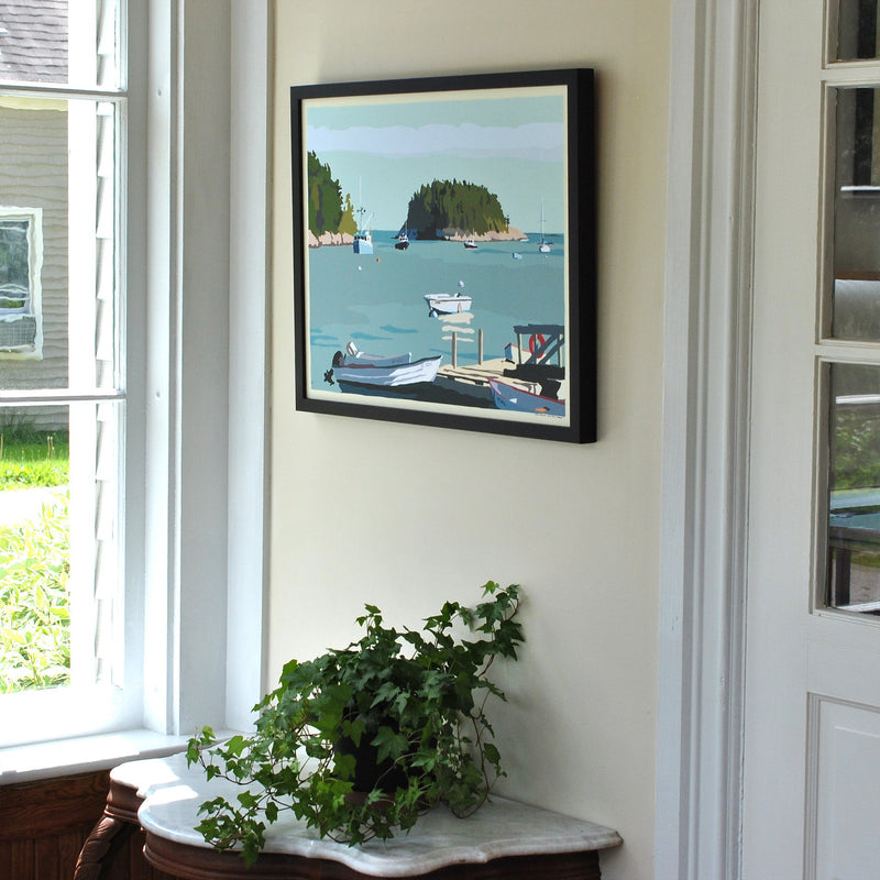 I Am An Island - horizontal format - Art Print 18" x 24" Framed Wall Poster - Maine