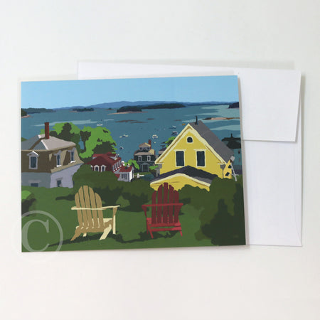 Stonington Harbor Horizontal Notecard 5" x 7"  - Maine