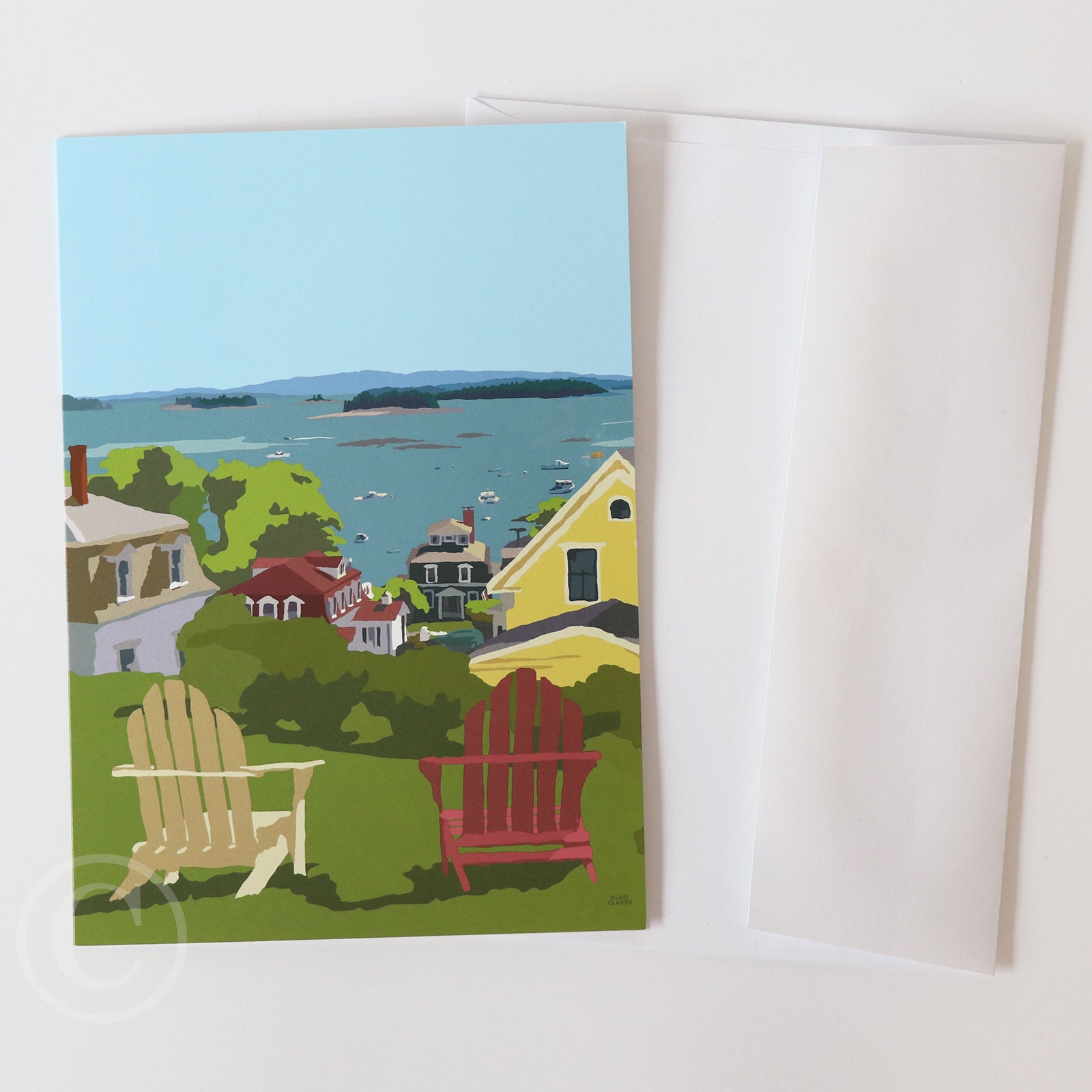 Stonington Harbor Notecard 5" x 7"  - Maine