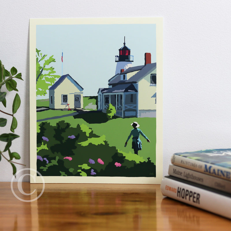 A Summer's Day on Burnt Island Art Print 8" x 10" Wall Poster By Alan Claude