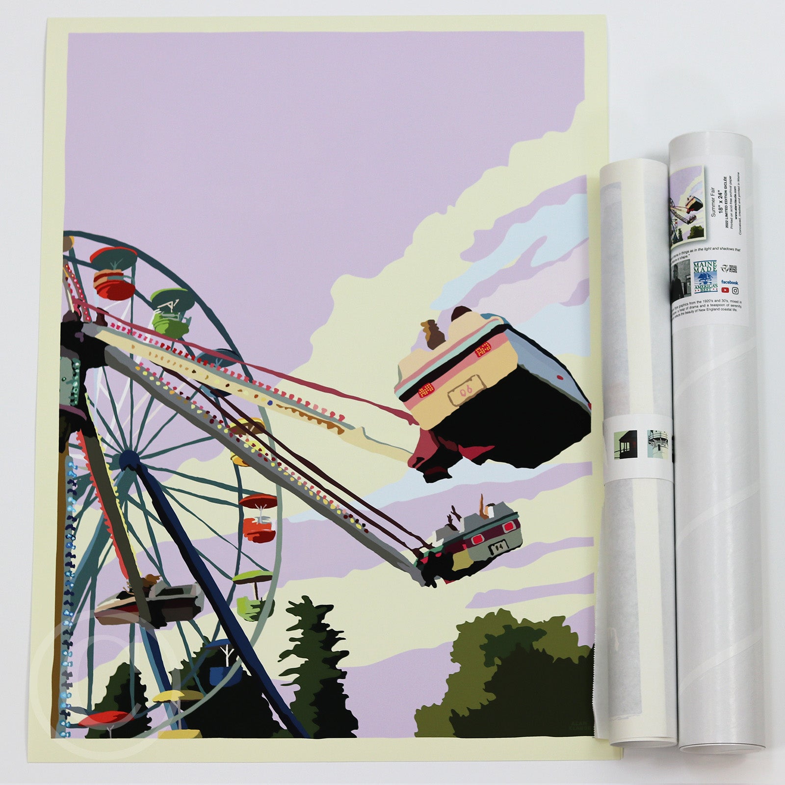 Summer Fair Art Print 18" x 24" Wall Poster - Maine