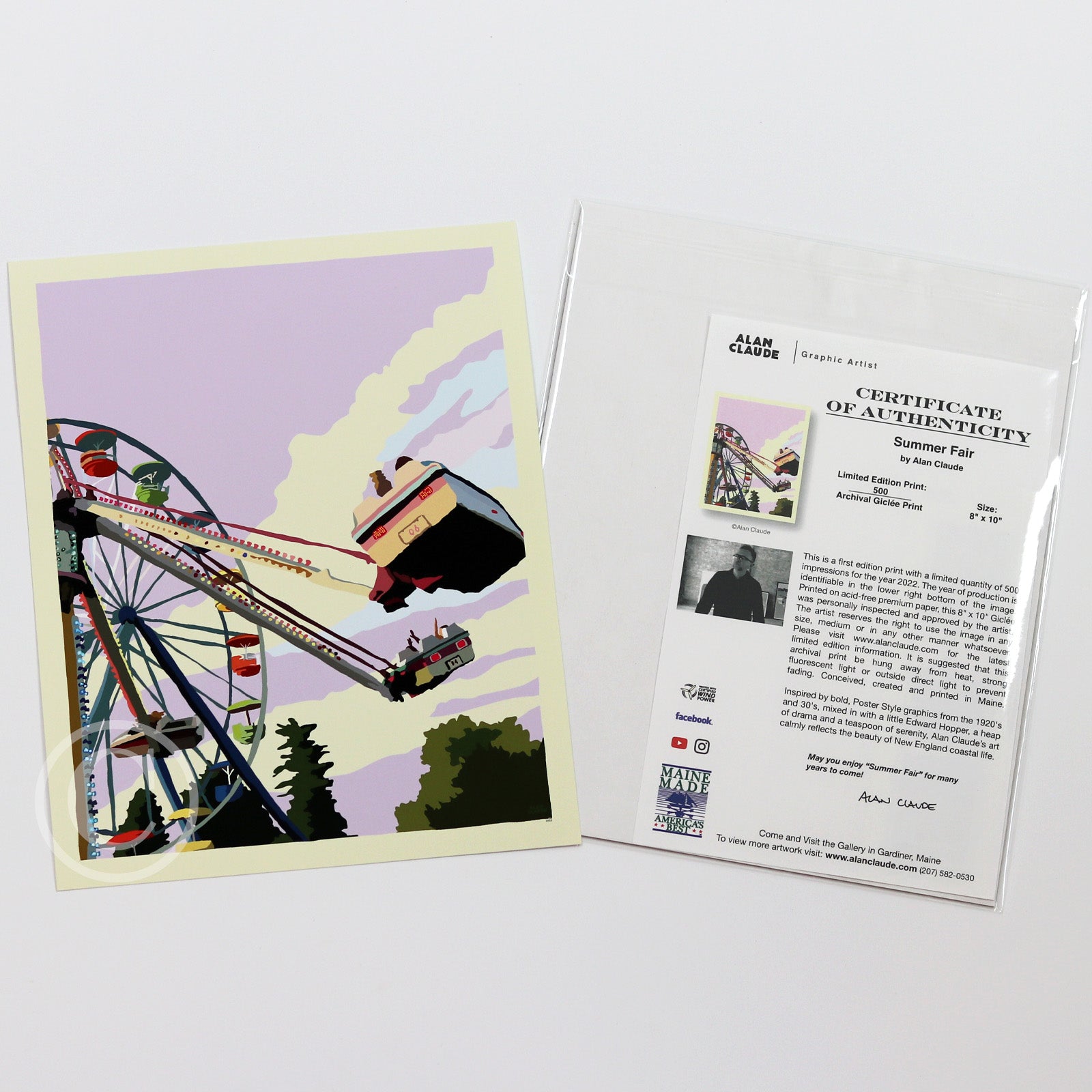 Summer Fair Art Print 8" x 10" Wall Poster By Alan Claude