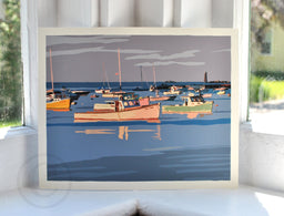 Sunset at Minot's Ledge Light Art Print 8" x 10" Wall Poster - Massachusetts