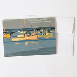 Sunset At Minot's Ledge Light Notecard 5" x 7"  - Massachusetts