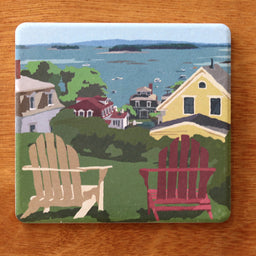 Stonington Harbor Art Drink Coaster