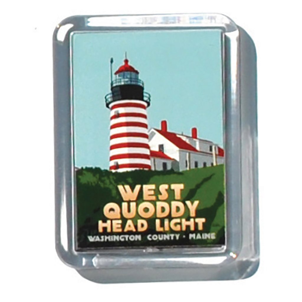 West Quoddy Head Light 2" x 2 3/4" Acrylic Magnet - Maine