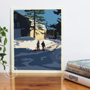 Winter Chores Art Print 8" x 10" Wall Poster By Alan Claude